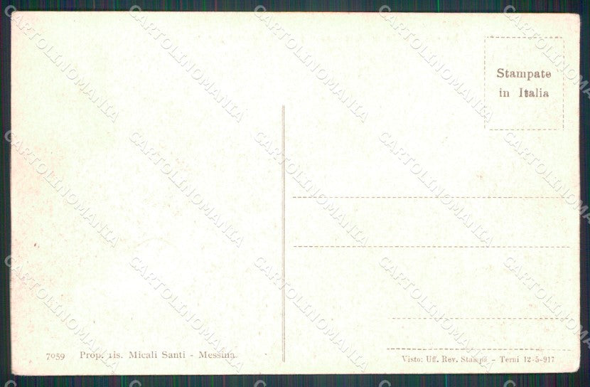 Messina città Rovine Torremoto cartolina MT2650 – retro