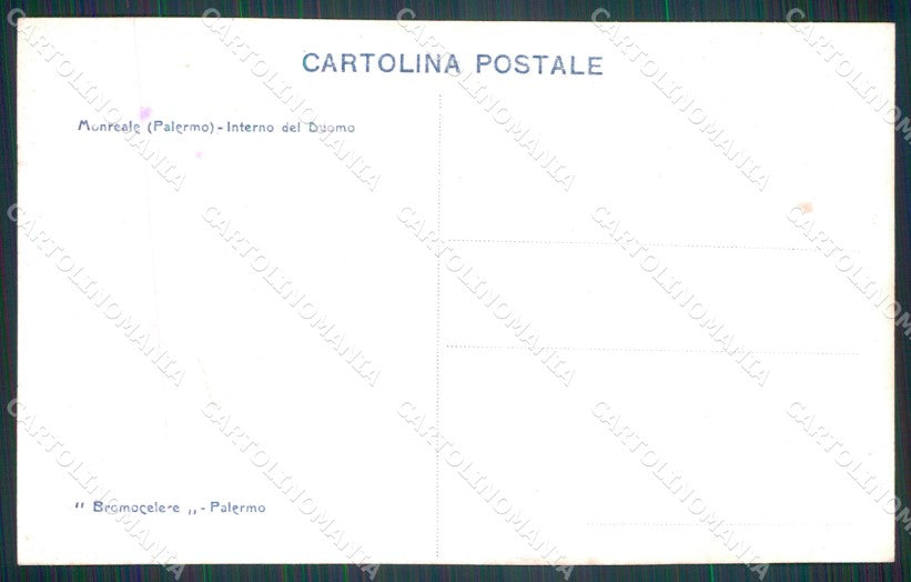 Palermo Monreale Interno Duomo Foto cartolina MT2653 – retro
