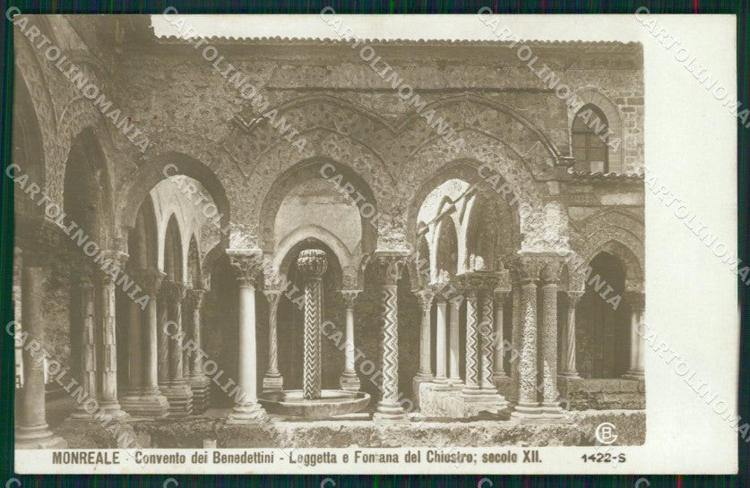 Palermo Monreale Convento dei Benedettini Foto cartolina MT2655 – fronte
