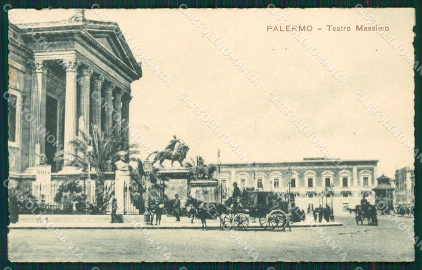 Palermo città Teatro Massimo Carrozza cartolina MT2663 – fronte