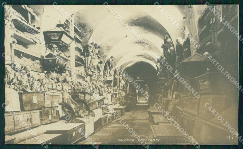 Palermo città Catacombe dei Cappuccini Mummia Foto cartolina MT2672 – fronte