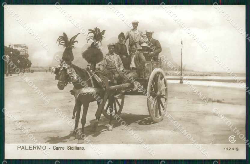 Palermo città Carro Siciliano Foto cartolina MT2675 – fronte