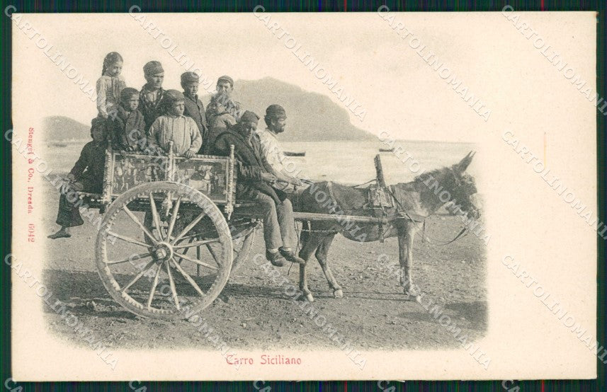 Palermo città Carro Siciliano cartolina MT2676 – fronte