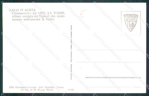 Aosta Champorcher La Torre Foto cartolina MT2686 – retro