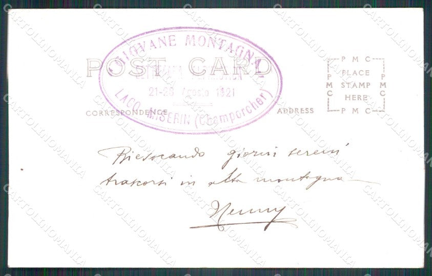 Aosta Champorcher Lago Miserin Foto cartolina MT2687 – retro
