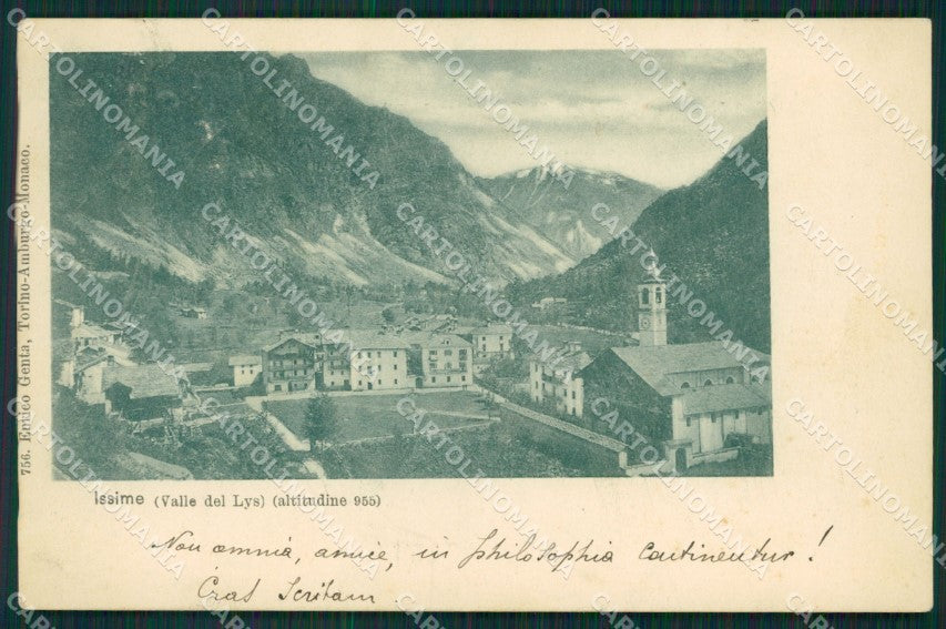Aosta Issime cartolina MT2705 – fronte