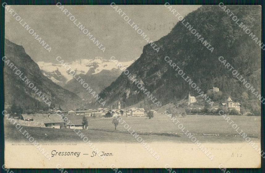 Aosta Gressoney Saint Jean cartolina MT2709 – fronte