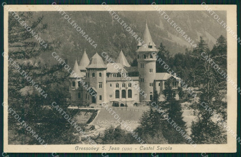 Aosta Gressoney Saint Jean Castel Savoia cartolina MT2713 – fronte