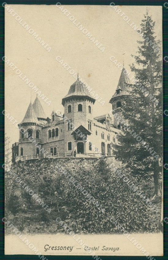 Aosta Gressoney Saint Jean Castel Savoia cartolina MT2714 – fronte