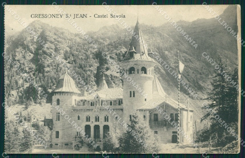 Aosta Gressoney Saint Jean Castel Savoia cartolina MT2715 – fronte