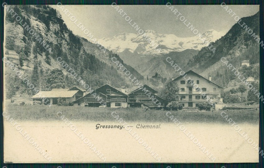 Aosta Gressoney Saint Jean Chemonal cartolina MT2717 – fronte