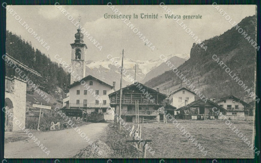 Aosta Gressoney La Trinité cartolina MT2722 – fronte