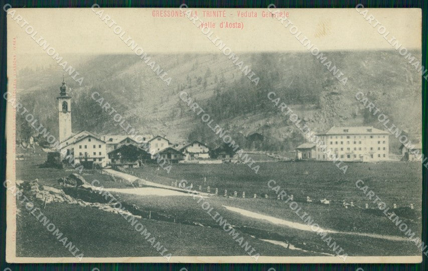 Aosta Gressoney La Trinité cartolina MT2724 – fronte