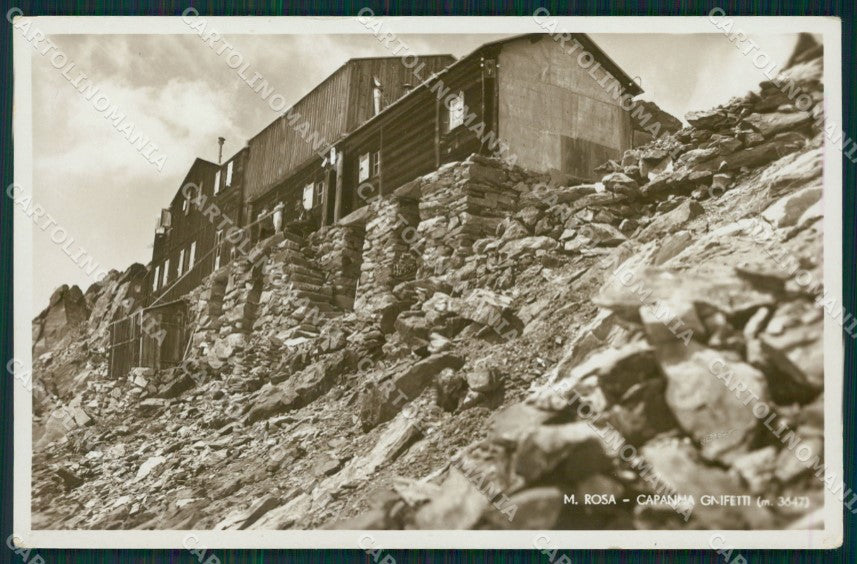 Aosta Gressoney La Trinité Capanna Gnifetti Monte Rosa Foto Cai cartolina MT2728 – fronte