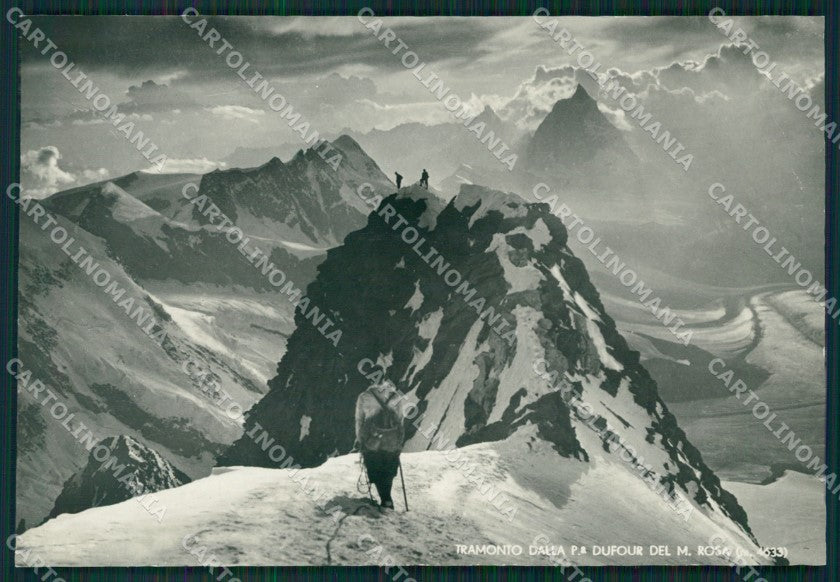 Aosta Gressoney La Trinité Monte Rosa Alpinismo COLLA Foto cartolina MT2730 – fronte