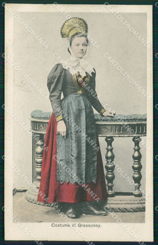 Aosta Gressoney Costumi cartolina MT2732 – fronte