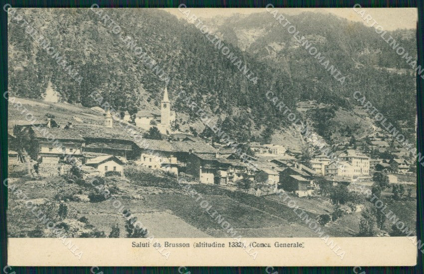 Aosta Brusson Brussone cartolina MT2734 – fronte