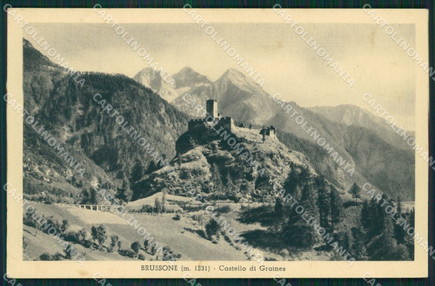 Aosta Brusson Brussone Castello di Graines cartolina MT2736 – fronte