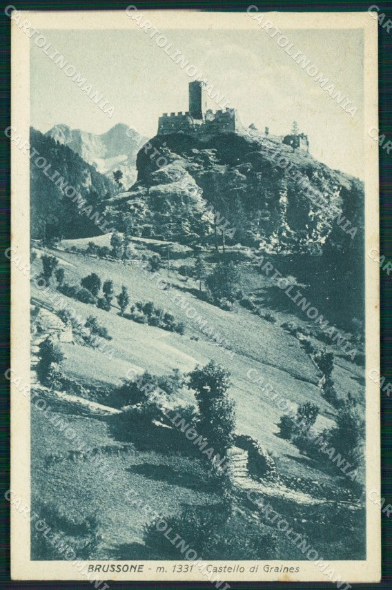 Aosta Brusson Brussone Castello di Graines cartolina MT2737 – fronte