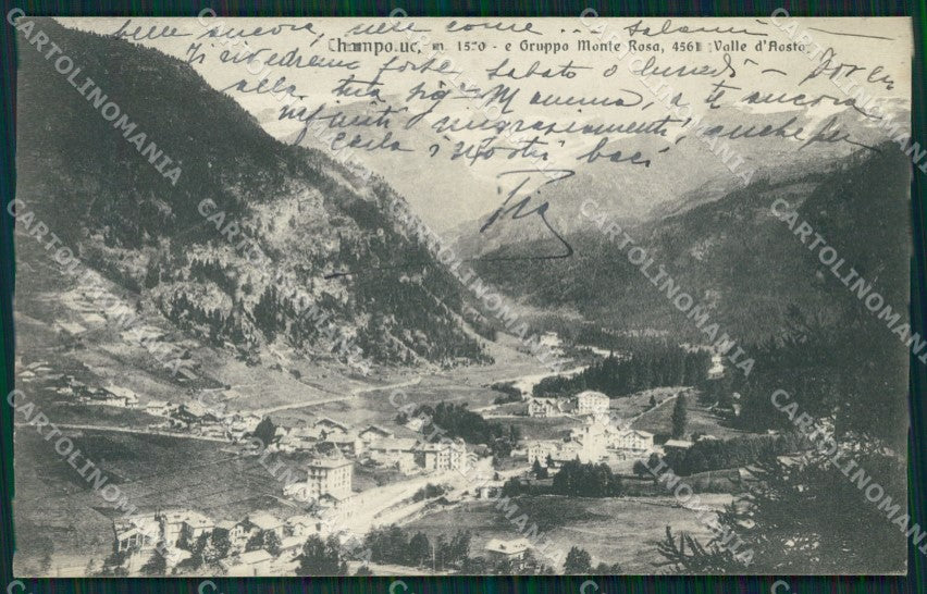 Aosta Ayas Champoluc Gruppo Rosa cartolina MT2745 – fronte