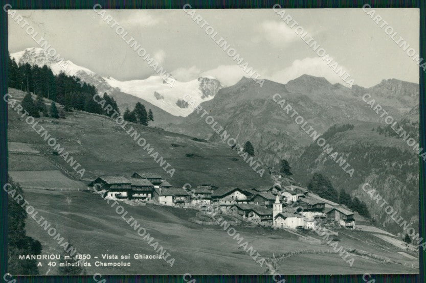 Aosta Ayas Mandriou Ghiacciai Foto cartolina MT2748 – fronte