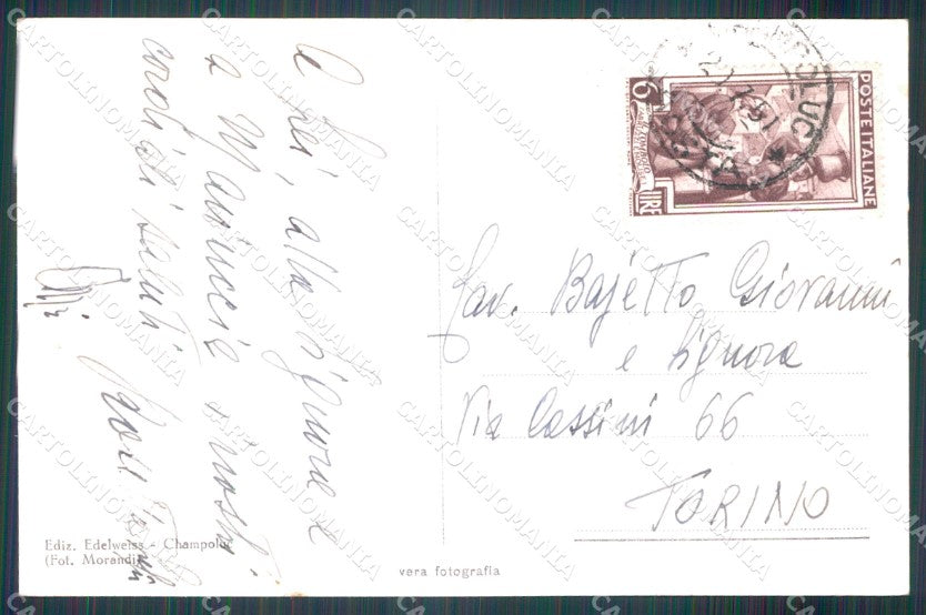 Aosta Ayas Mandriou Ghiacciai Foto cartolina MT2748 – retro