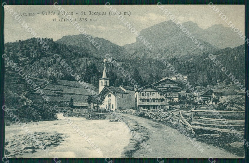 Aosta Ayas Saint Jacques cartolina MT2754 – fronte