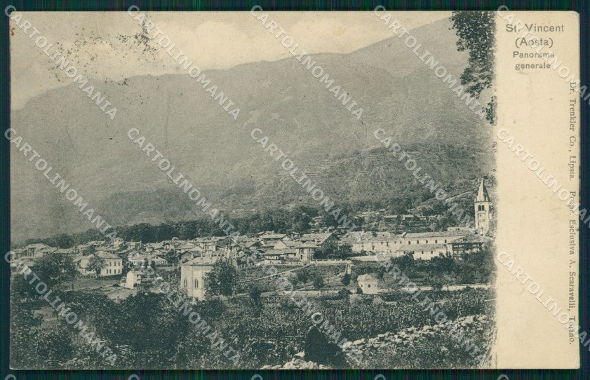 Aosta Saint Vincent cartolina MT2756 – fronte
