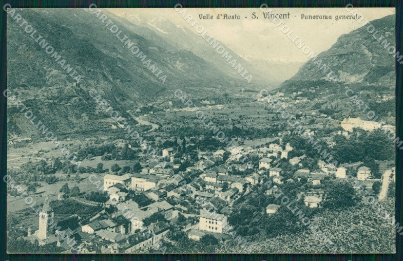 Aosta Saint Vincent cartolina MT2757 – fronte