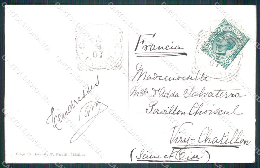 Aosta Saint Vincent cartolina MT2759 – retro