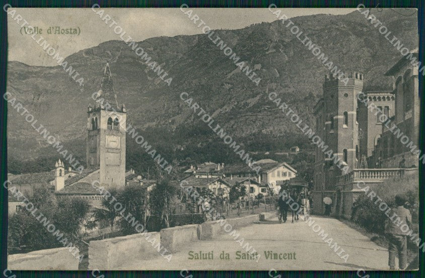 Aosta Saint Vincent SCOLLATA cartolina MT2761 – fronte