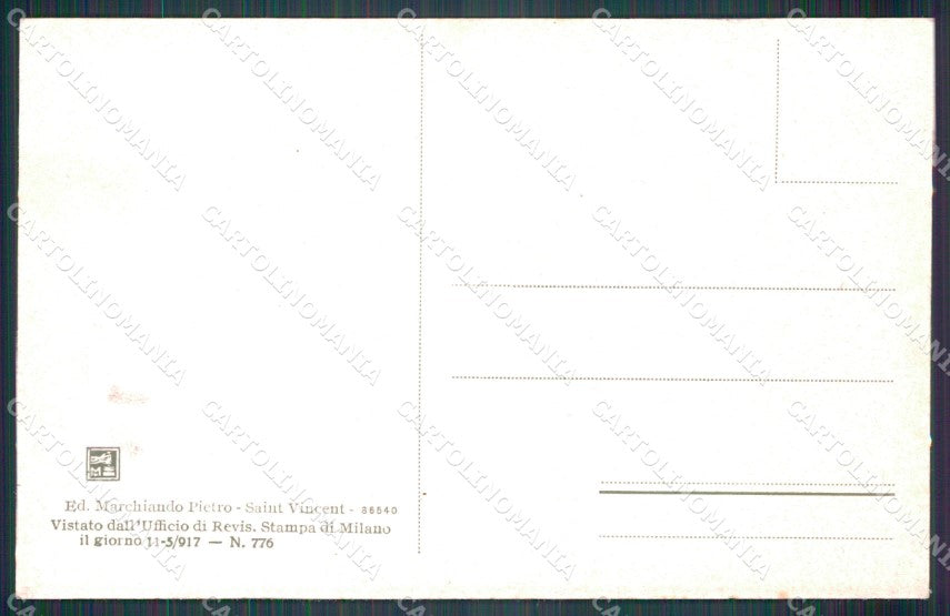 Aosta Saint Vincent cartolina MT2766 – retro