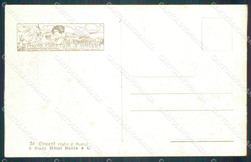 Aosta Saint Vincent Hotel Billia cartolina MT2767 – retro