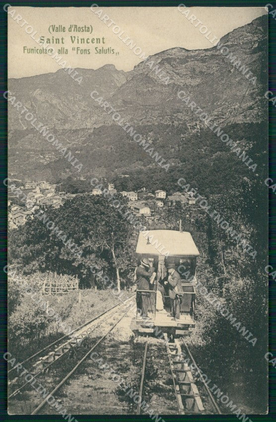 Aosta Saint Vincent Funicolare cartolina MT2770 – fronte