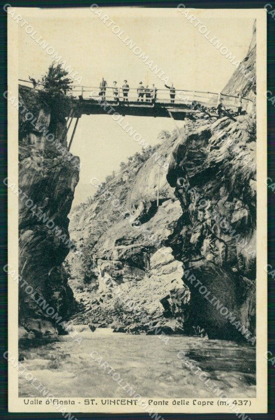 Aosta Saint Vincent Ponte delle Capre Foto cartolina MT2778 – fronte