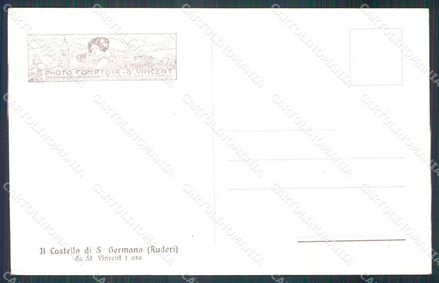 Aosta Saint Vincent Castello San Germano cartolina MT2779 – retro
