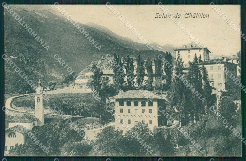 Aosta Chatillon SCOLLATA cartolina MT2784 – fronte