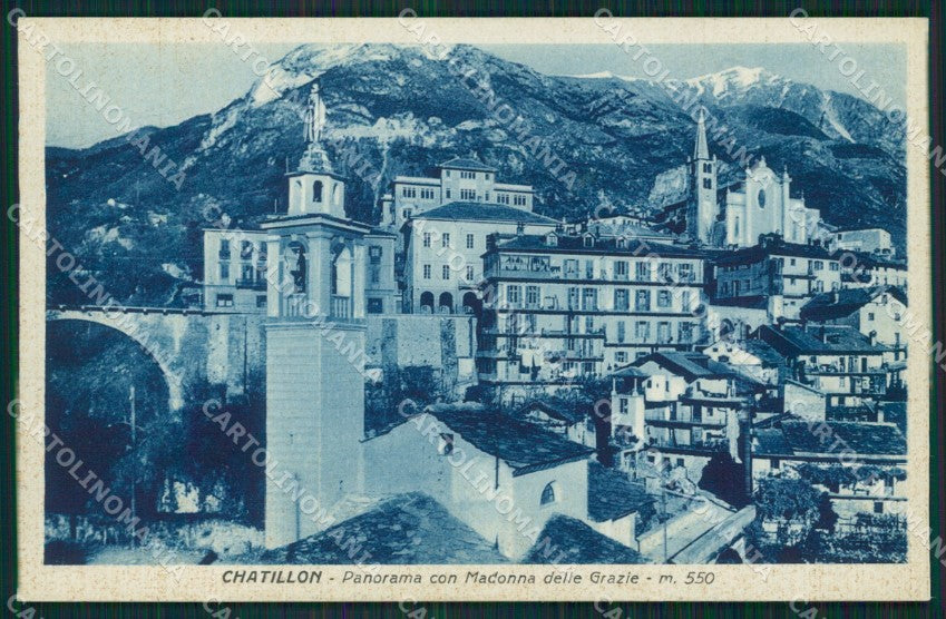 Aosta Chatillon Madonna delle Grazie cartolina MT2785 – fronte