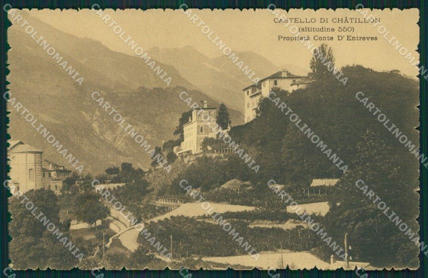 Aosta Chatillon Castello di cartolina MT2786 – fronte