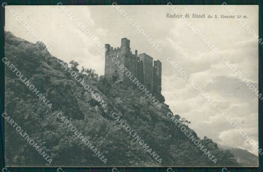Aosta Chatillon Castello d'Ussel Ruderi cartolina MT2789 – fronte
