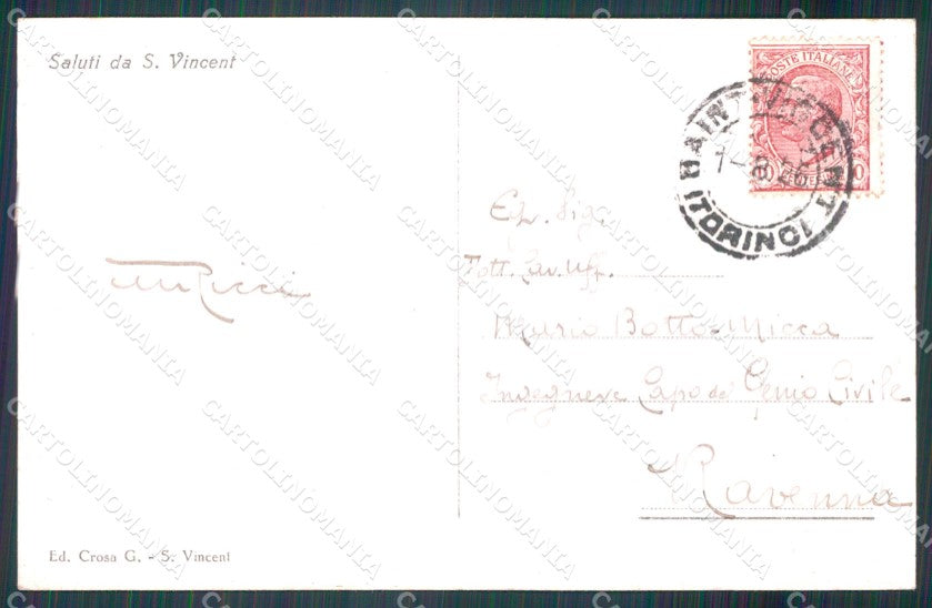 Aosta Chatillon Castello d'Ussel Ruderi cartolina MT2789 – retro