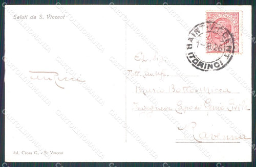 Aosta Chatillon Castello d'Ussel Ruderi cartolina MT2789 – retro