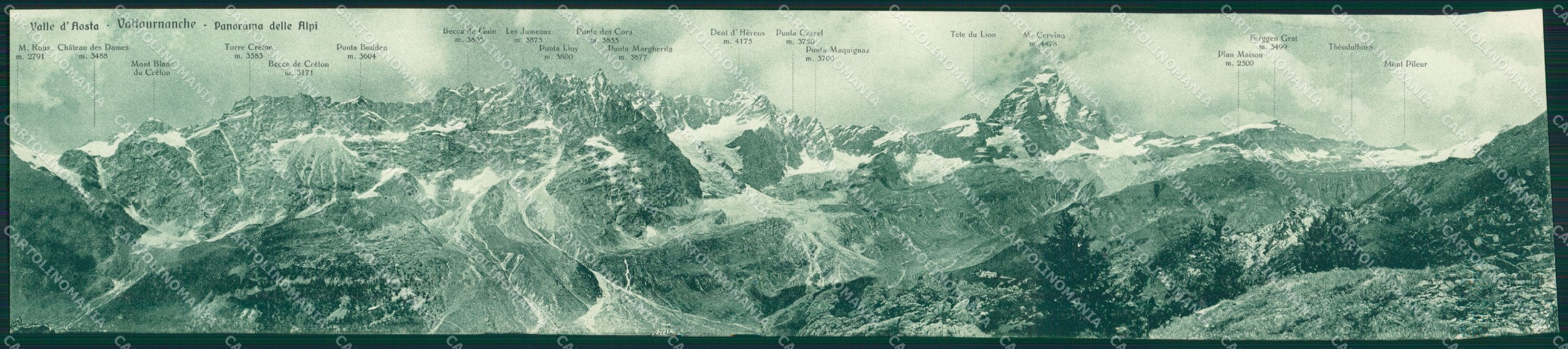 Aosta Valtournenche Tripla cartolina MT2820 – fronte