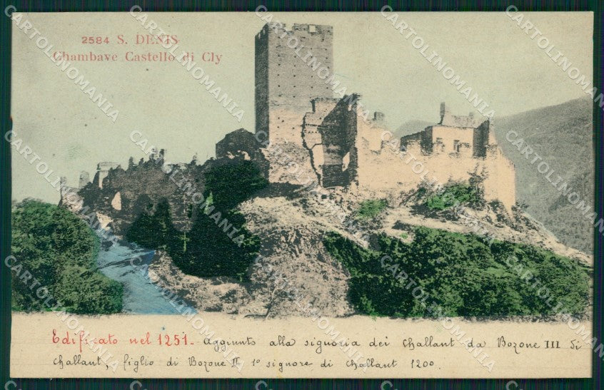 Aosta Saint Denis Chambave Castello di Cly cartolina MT2822 – fronte