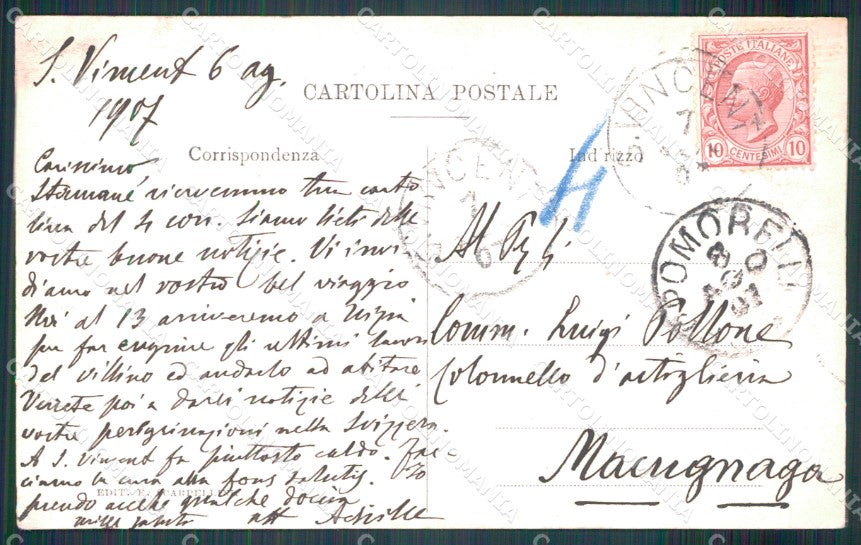 Aosta Fenis Castello di cartolina MT2828 – retro