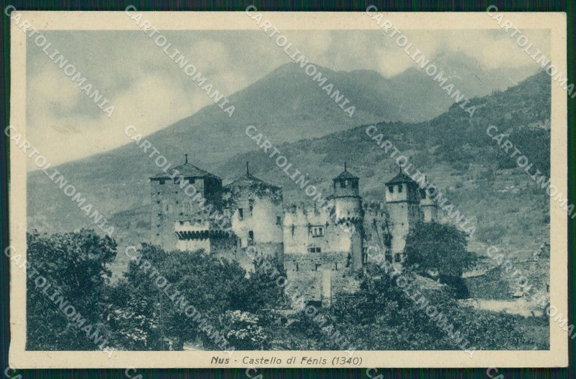 Aosta Nus Castello di Fenis cartolina MT2835 – fronte