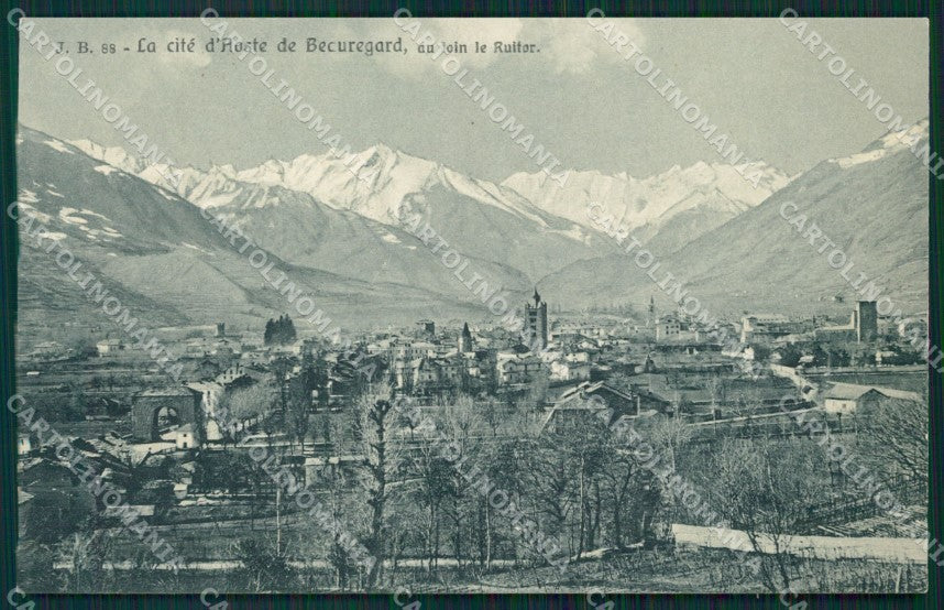 Aosta città Beauregard Ruitor cartolina MT2856 – fronte