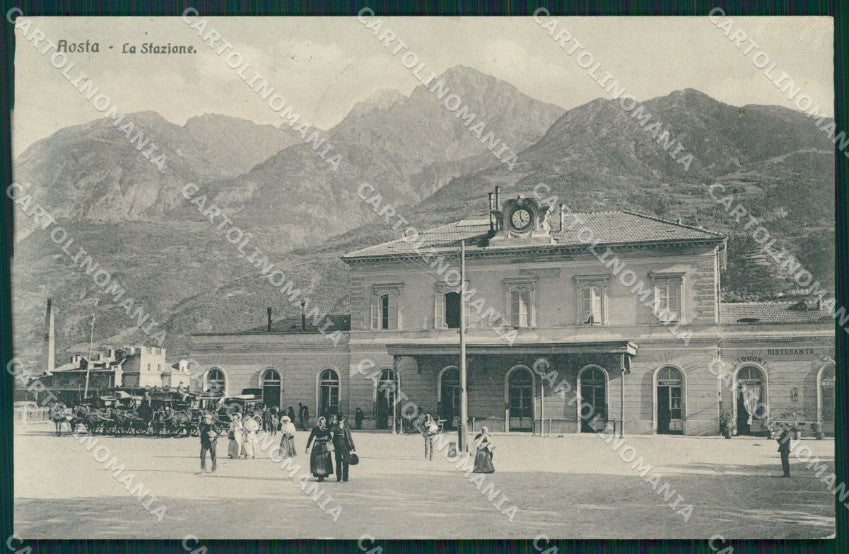 Aosta città Stazione cartolina MT2857 – fronte