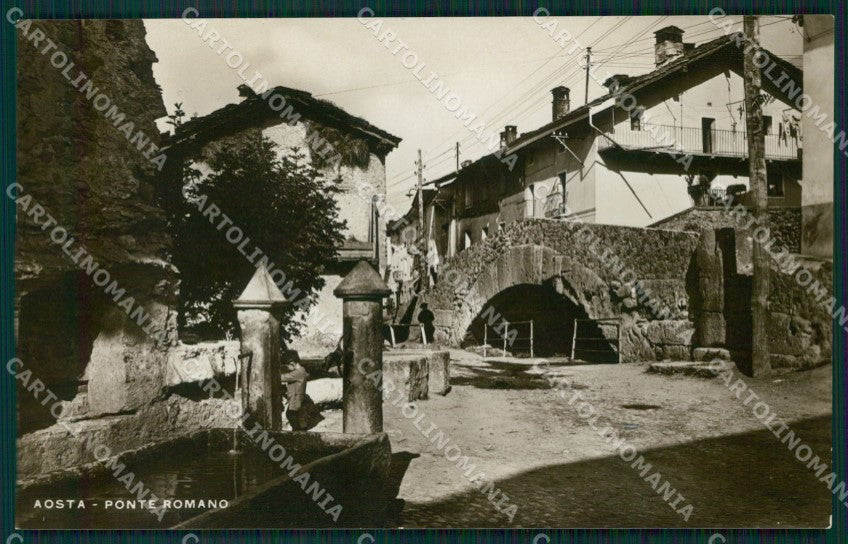 Aosta città Ponte Romano Foto cartolina MT2860 – fronte