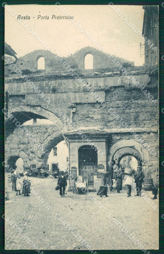Aosta città Porta Pretoriana cartolina MT2863 – fronte